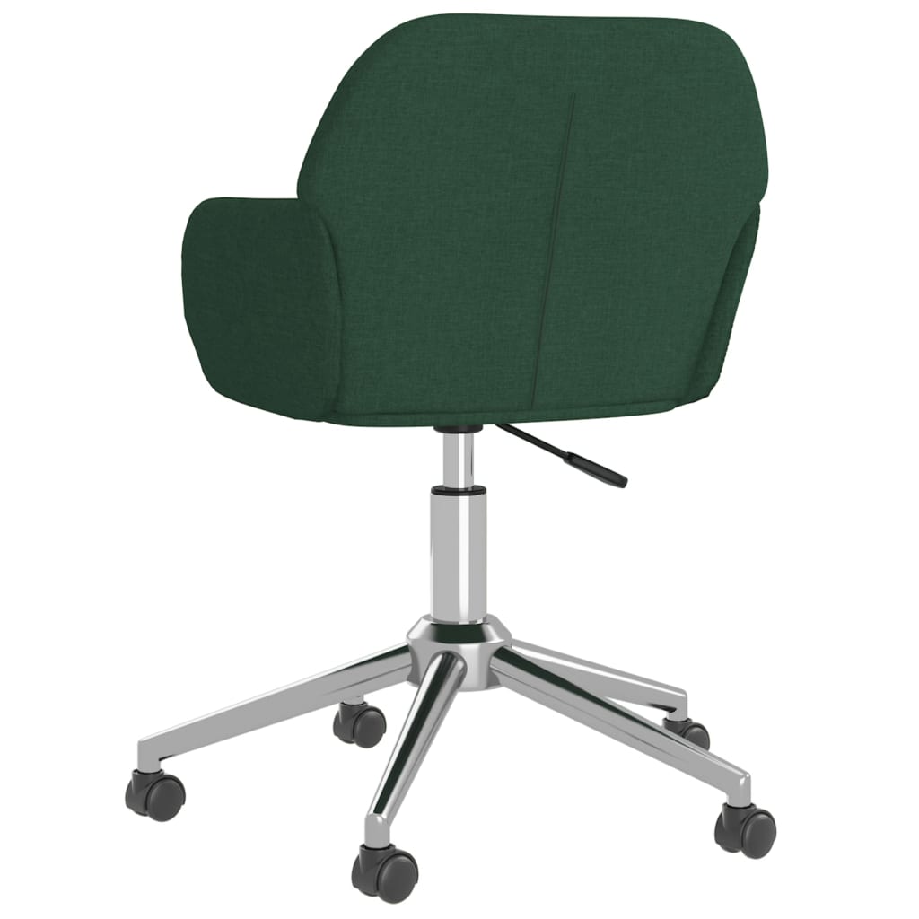 Eetkamerstoelen draaibaar 2 st stof donkergroen