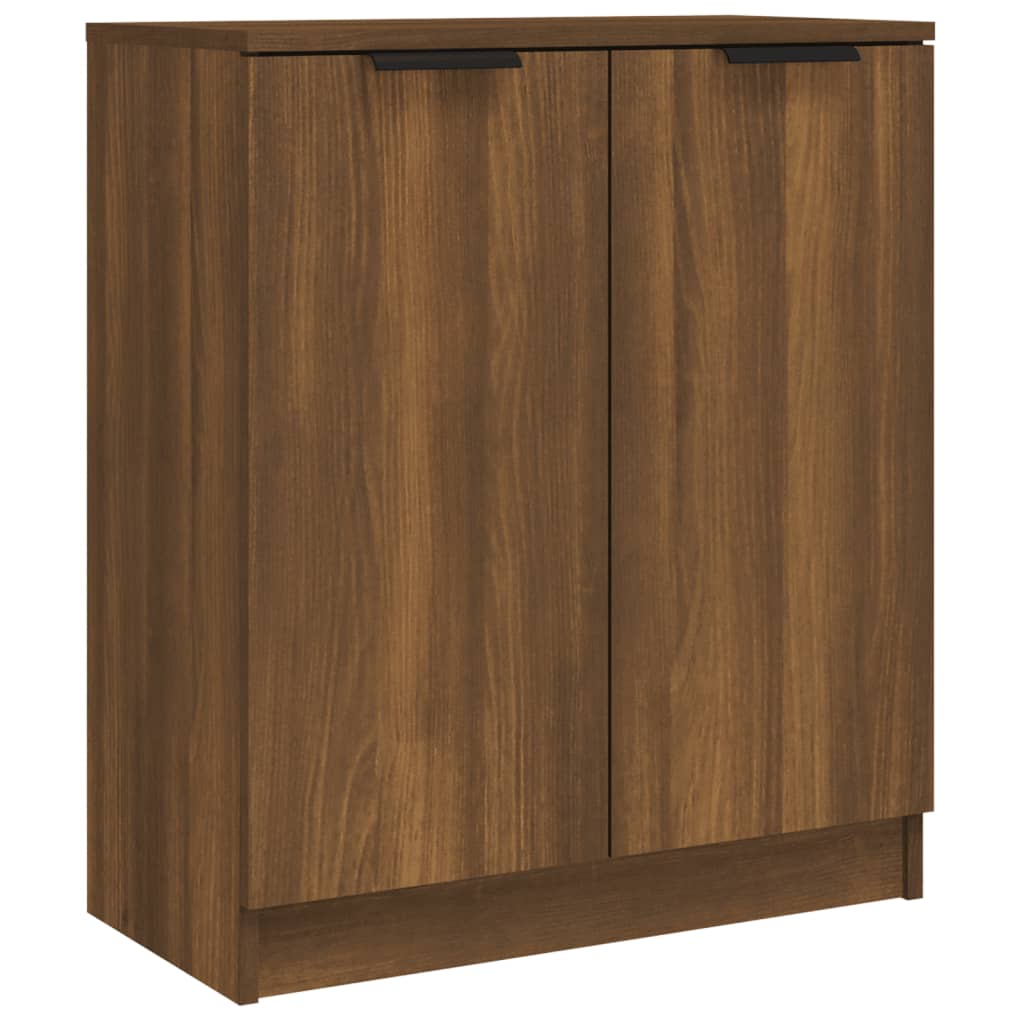 Dressoirs 2 st 60x30x70 cm bewerkt hout bruin eikenkleur