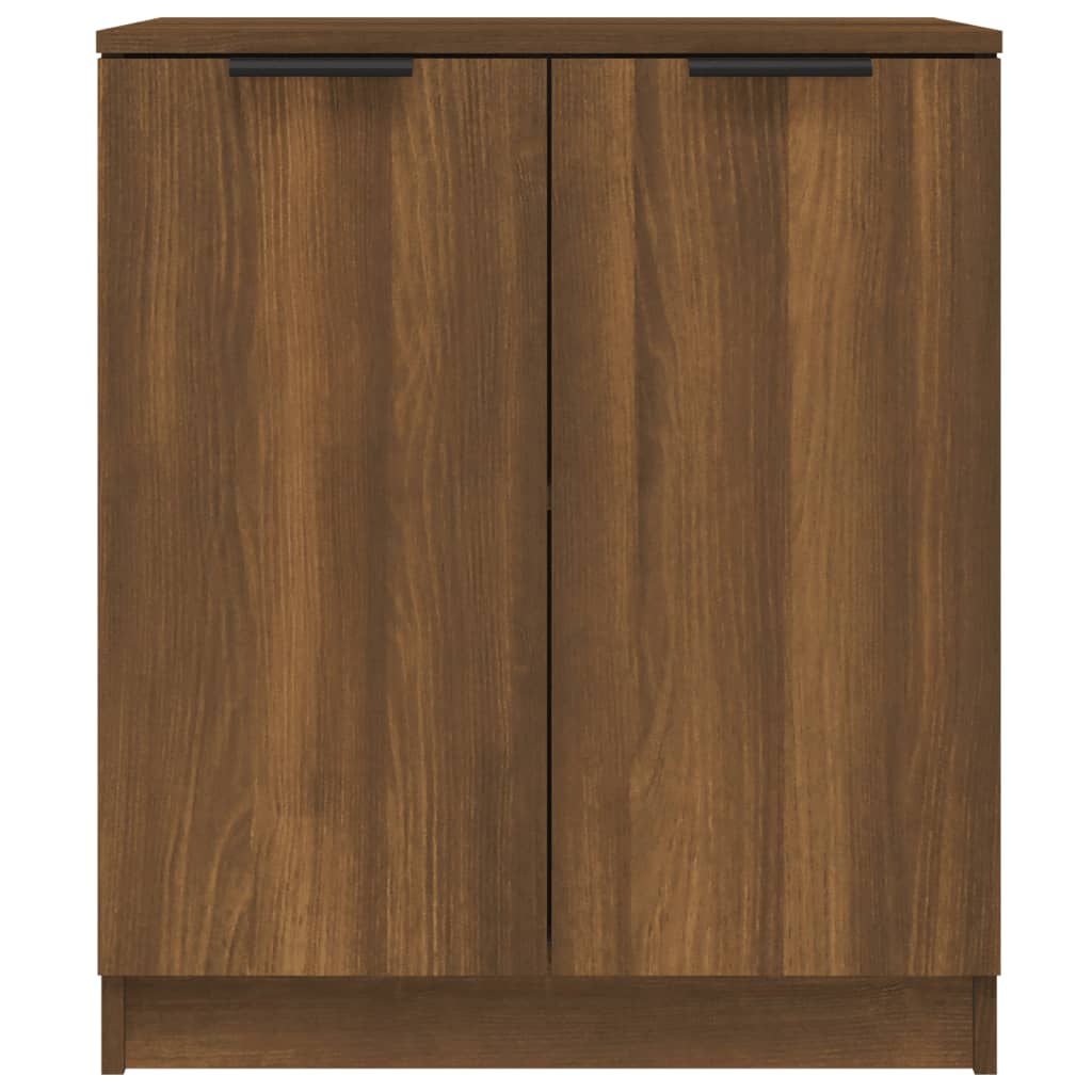 Dressoirs 2 st 60x30x70 cm bewerkt hout bruin eikenkleur