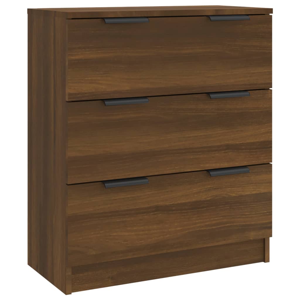 3-delige Dressoirs bewerkt hout bruin eikenkleur