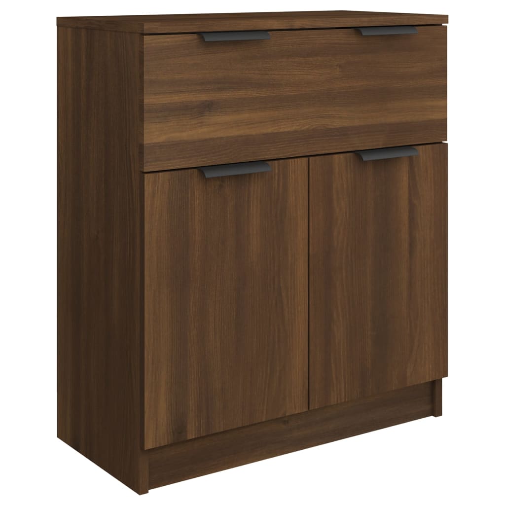 3-delige Dressoirs bewerkt hout bruin eikenkleur