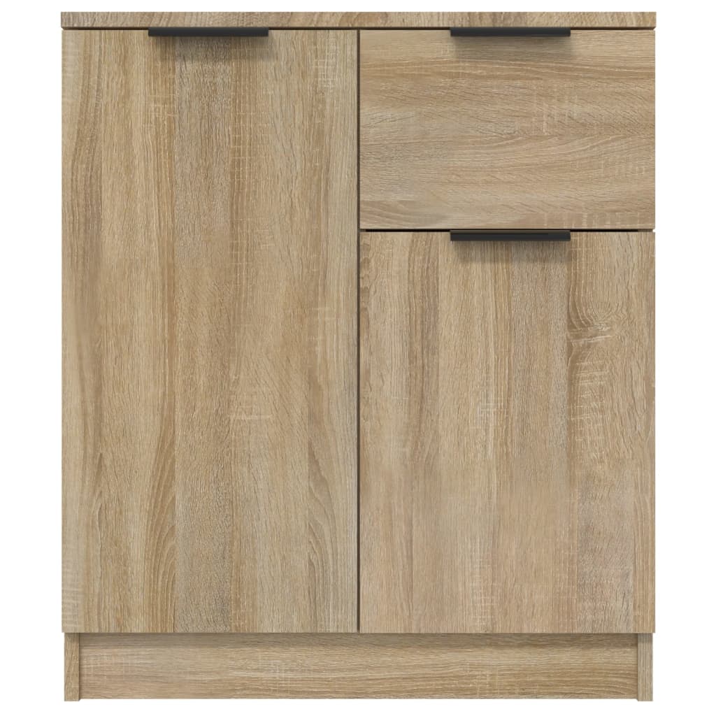 Dressoirs 2 st 60x30x70 cm bewerkt hout sonoma eikenkleurig