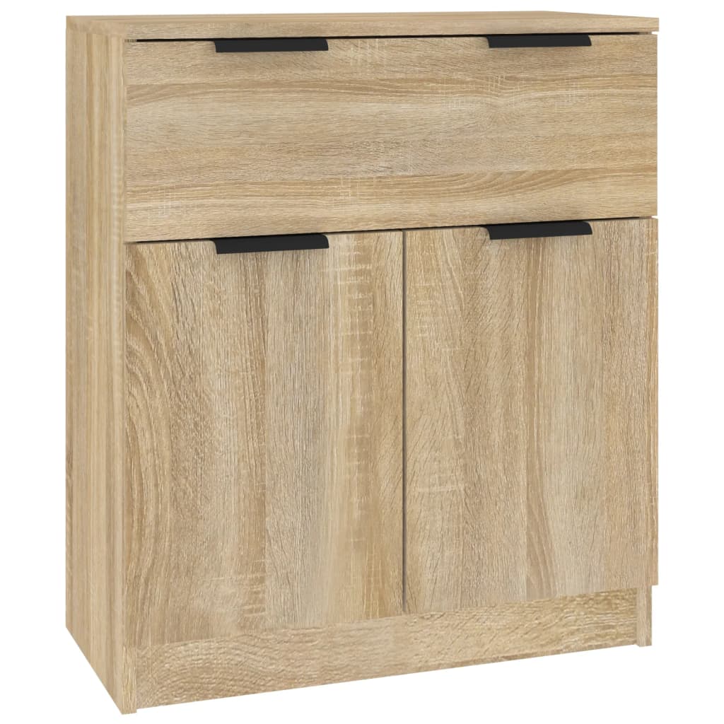 Dressoirs 3 st bewerkt hout sonoma eiken