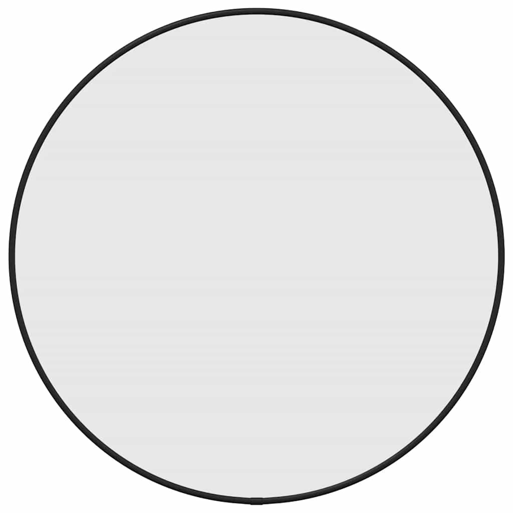 Wandspiegel rond Ø50 cm zwart