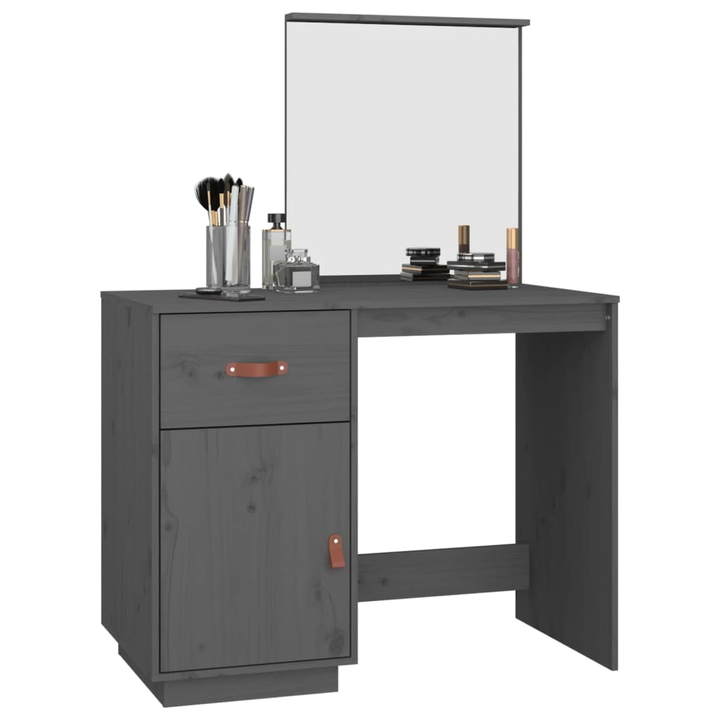 Kaptafel 95x50x134 cm massief grenenhout grijs