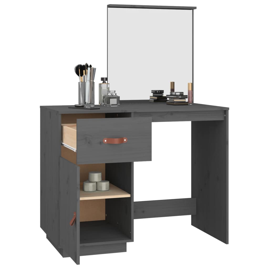 Kaptafel 95x50x134 cm massief grenenhout grijs
