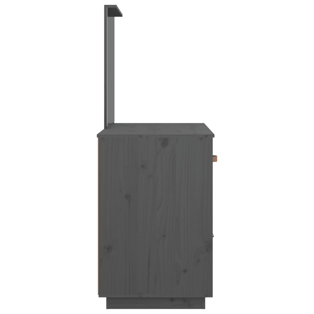 Kaptafel 95x50x134 cm massief grenenhout grijs