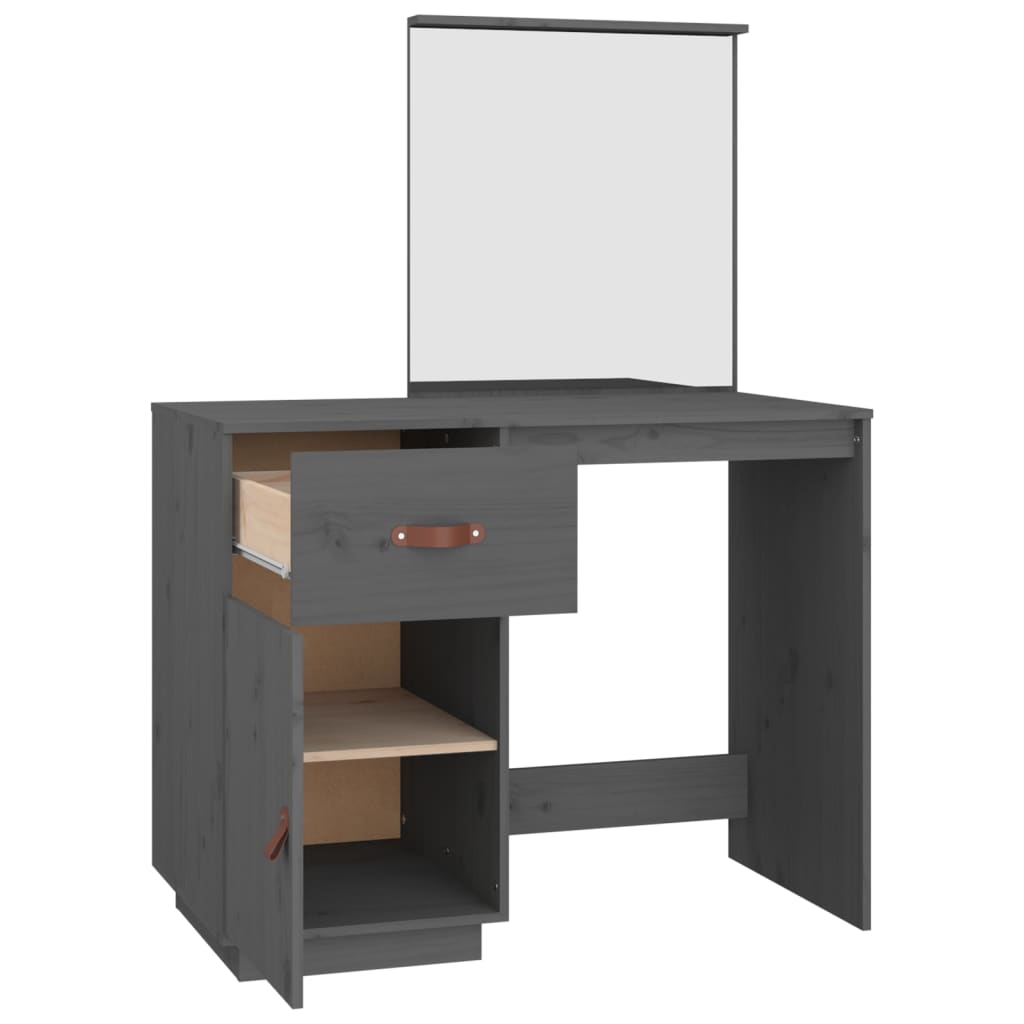 Kaptafel 95x50x134 cm massief grenenhout grijs