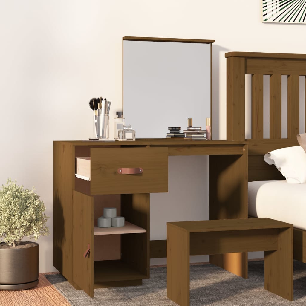 Kaptafel 95x50x134 cm massief grenenhout honingbruin