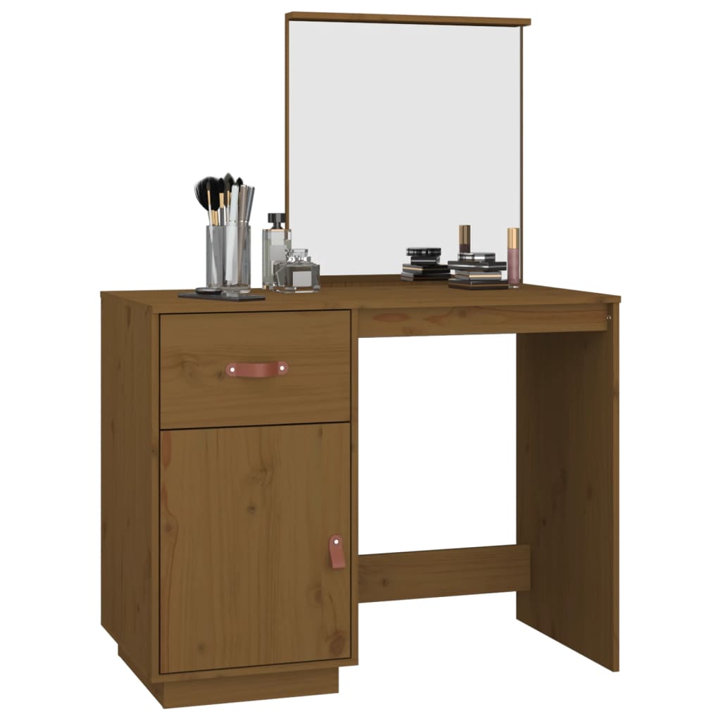 Kaptafel 95x50x134 cm massief grenenhout honingbruin