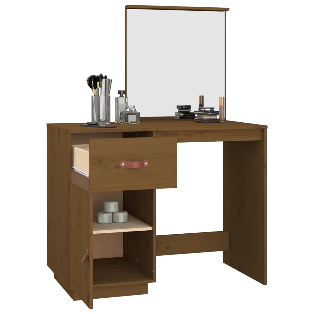 Kaptafel 95x50x134 cm massief grenenhout honingbruin