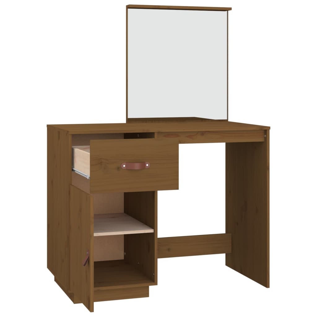 Kaptafel 95x50x134 cm massief grenenhout honingbruin