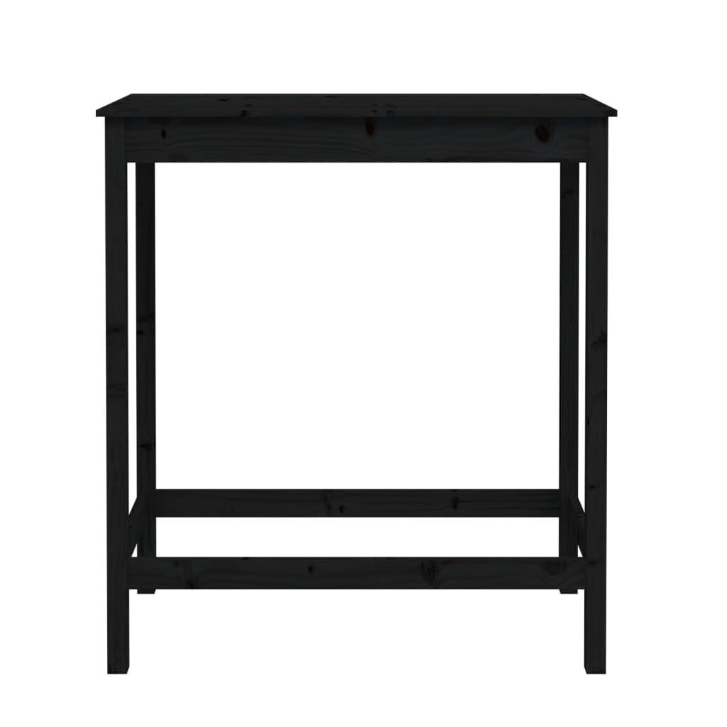 Bartafel 100x50x110 cm massief grenenhout zwart