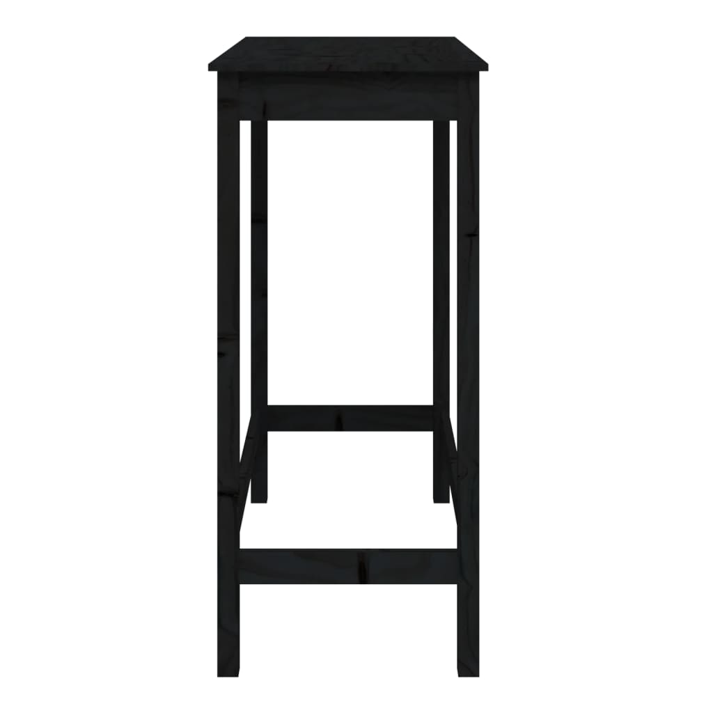 Bartafel 100x50x110 cm massief grenenhout zwart