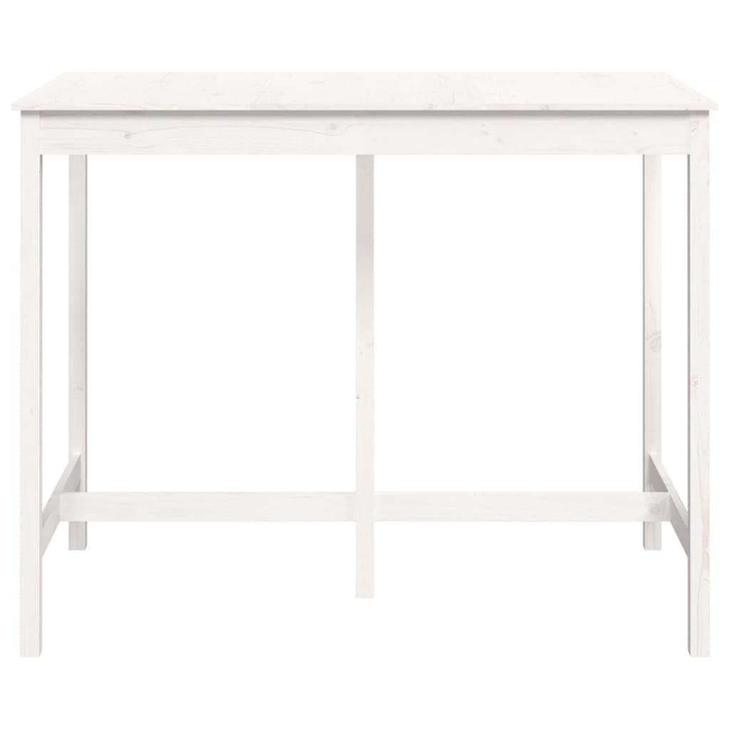 Bartafel 140x80x110 cm massief grenenhout wit