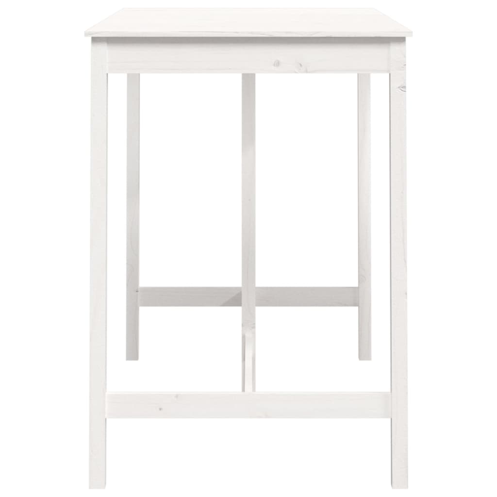 Bartafel 140x80x110 cm massief grenenhout wit