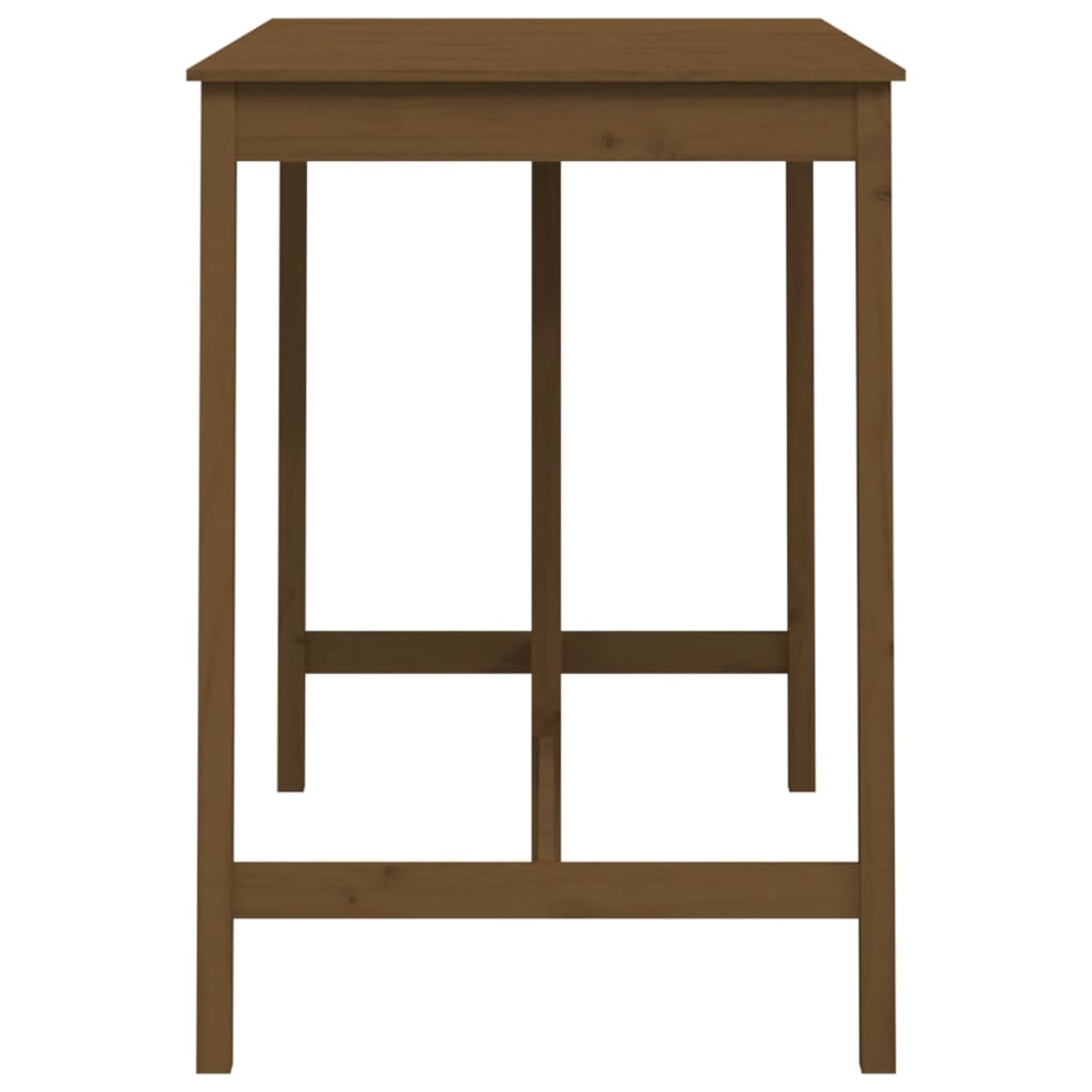 Bartafel 140x80x110 cm massief grenenhout honingbruin