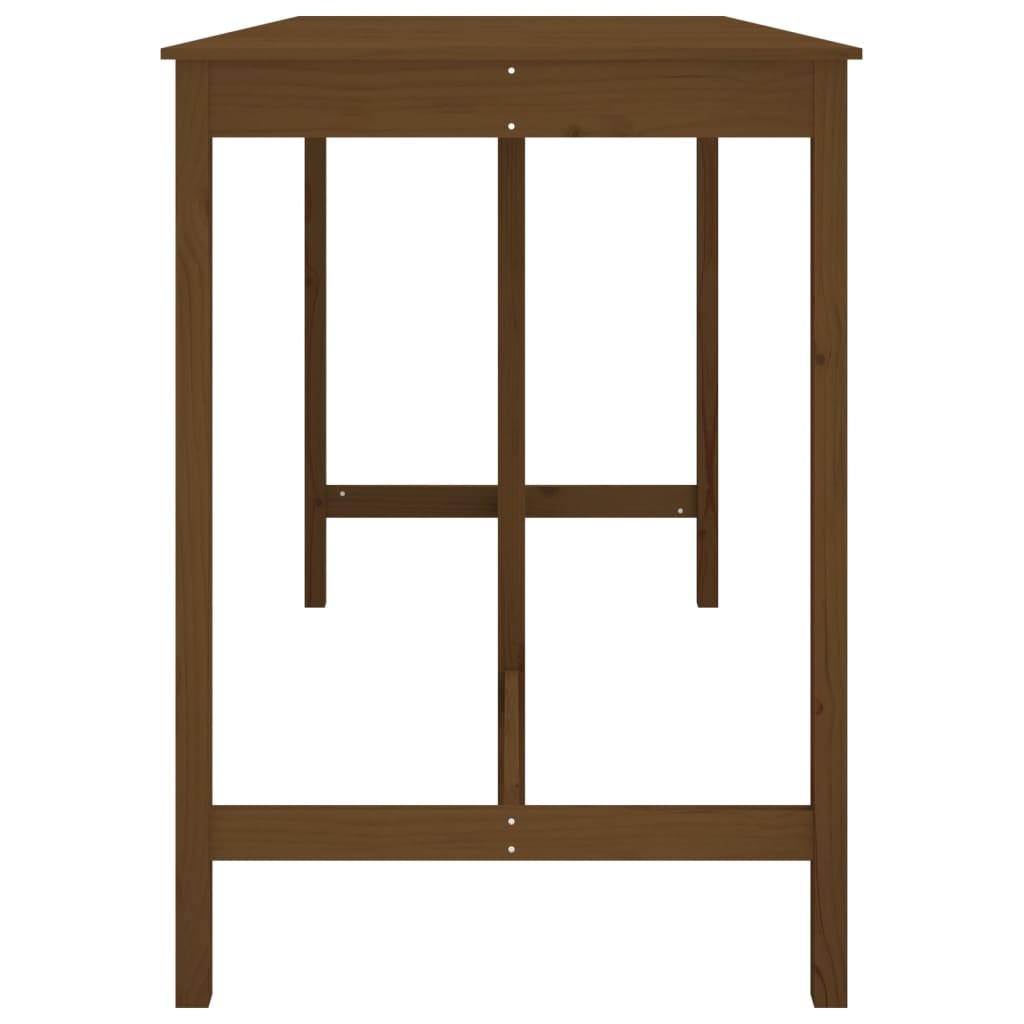 Bartafel 180x80x110 cm massief grenenhout honingbruin