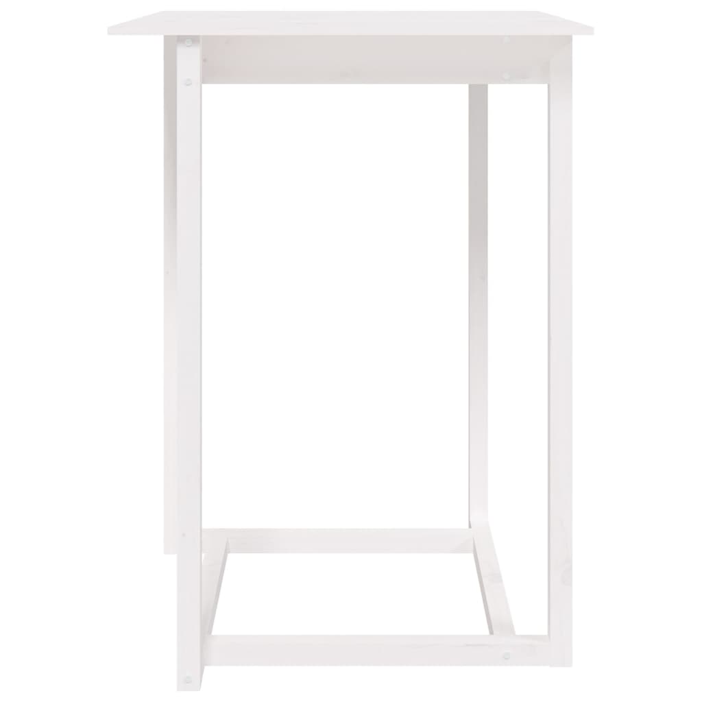 Bartafel 80x80x110 cm massief grenenhout wit