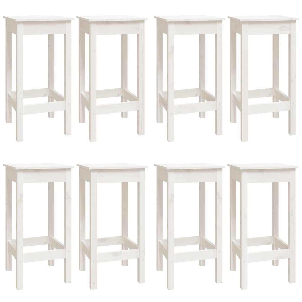 9-delige Barset massief grenenhout wit