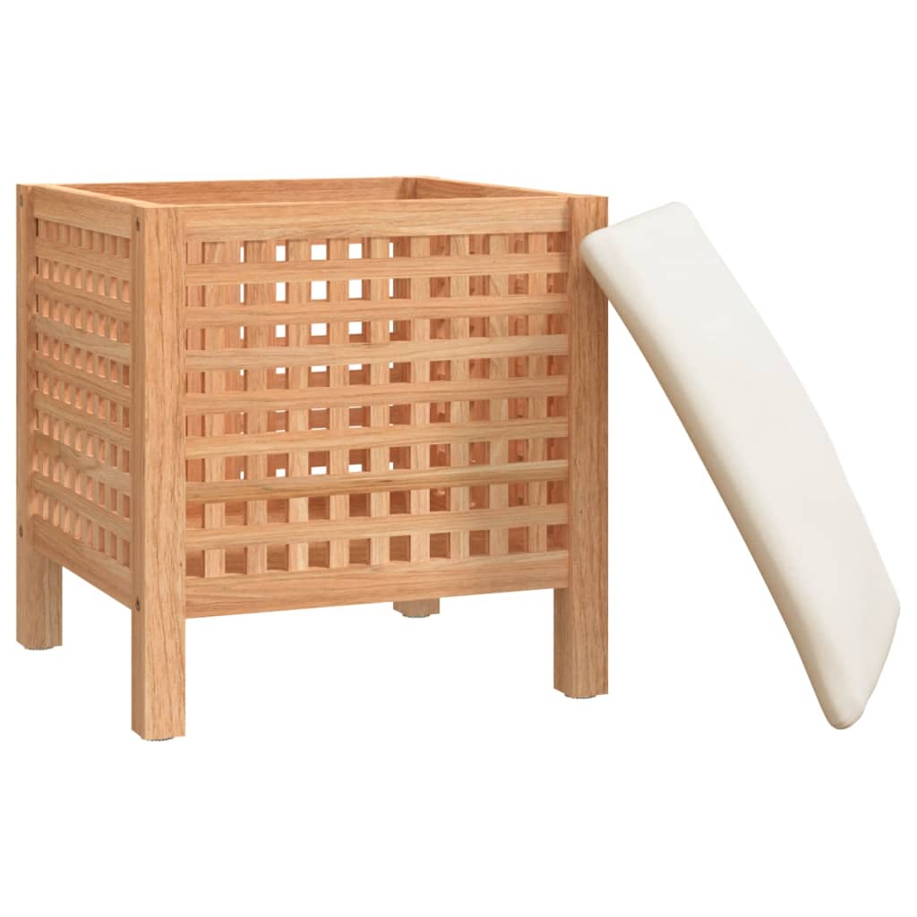 Badkamerkruk 48x47,5x52 cm massief walnotenhout