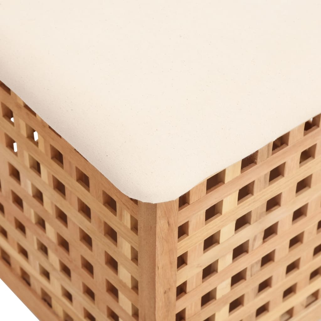 Badkamerkruk 48x47,5x52 cm massief walnotenhout