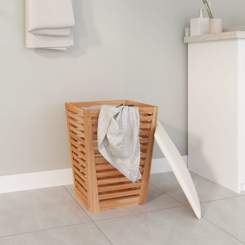Badkamerkruk 40,5x40,5x56 cm massief walnotenhout