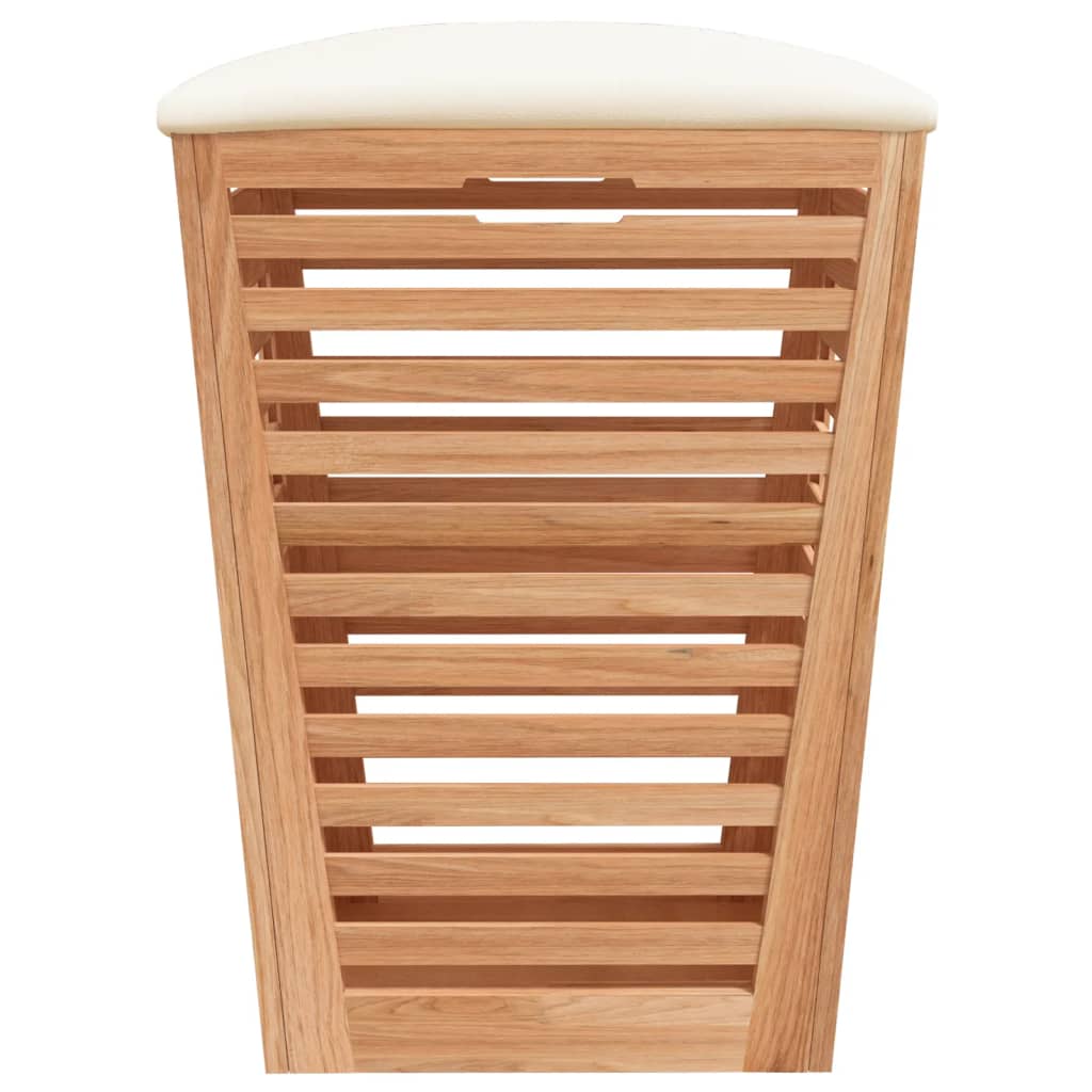 Badkamerkruk 40,5x40,5x56 cm massief walnotenhout