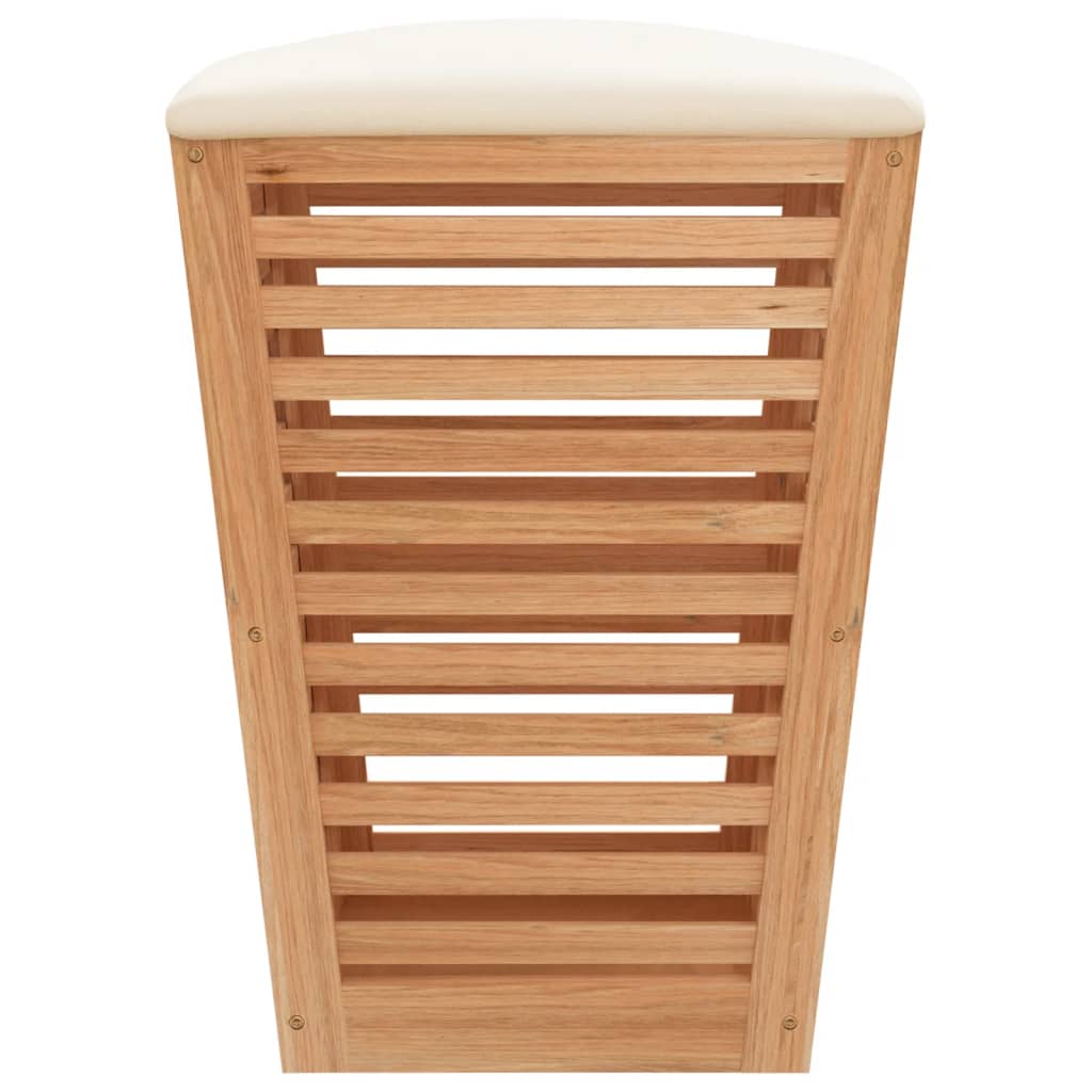 Badkamerkruk 40,5x40,5x56 cm massief walnotenhout