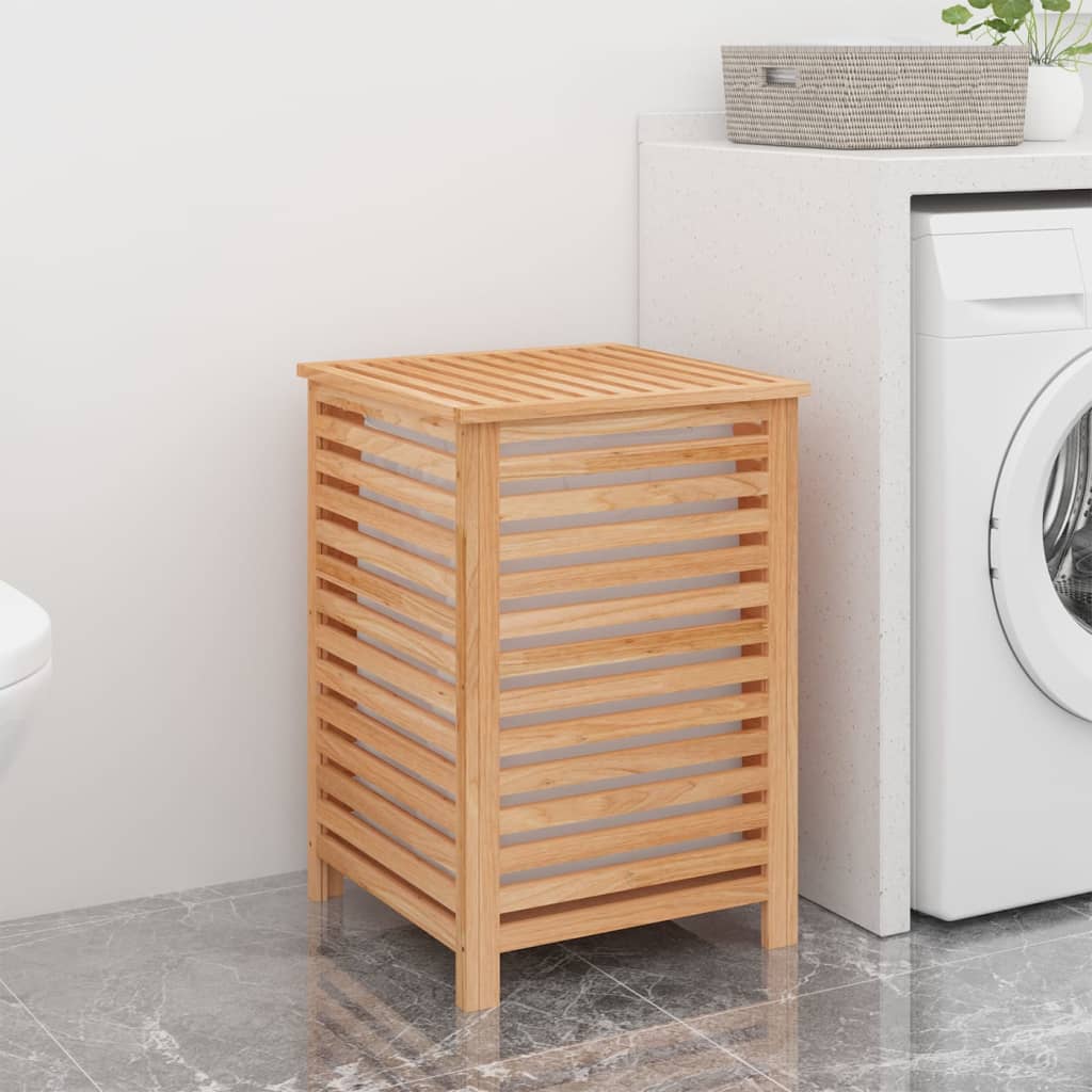 Wasmand 45x45x65 cm massief walnotenhout