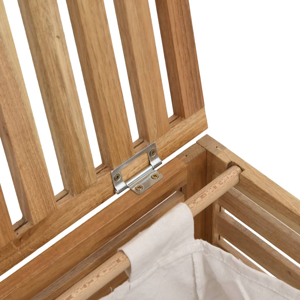 Wasmand 45x45x65 cm massief walnotenhout