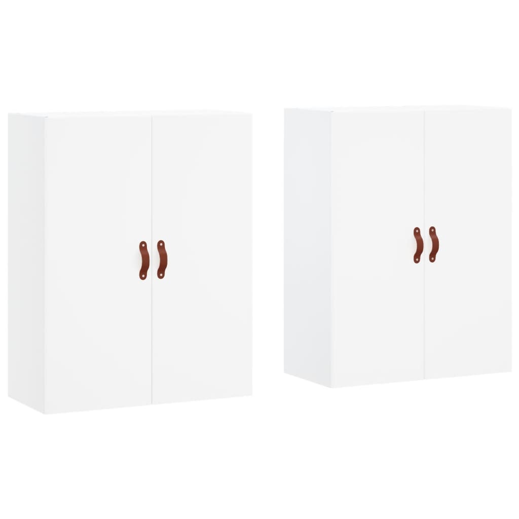 Hangkasten 2 st 69,5x34x90 cm wit