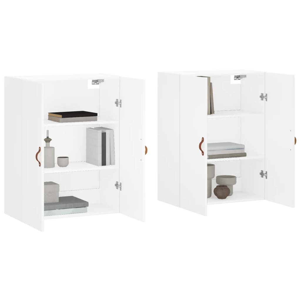 Hangkasten 2 st 69,5x34x90 cm wit