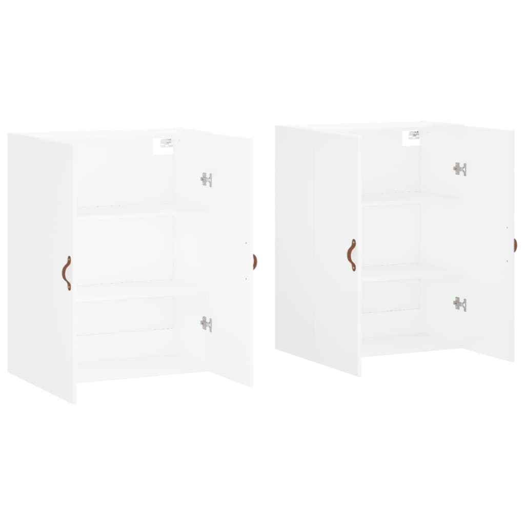 Hangkasten 2 st 69,5x34x90 cm wit