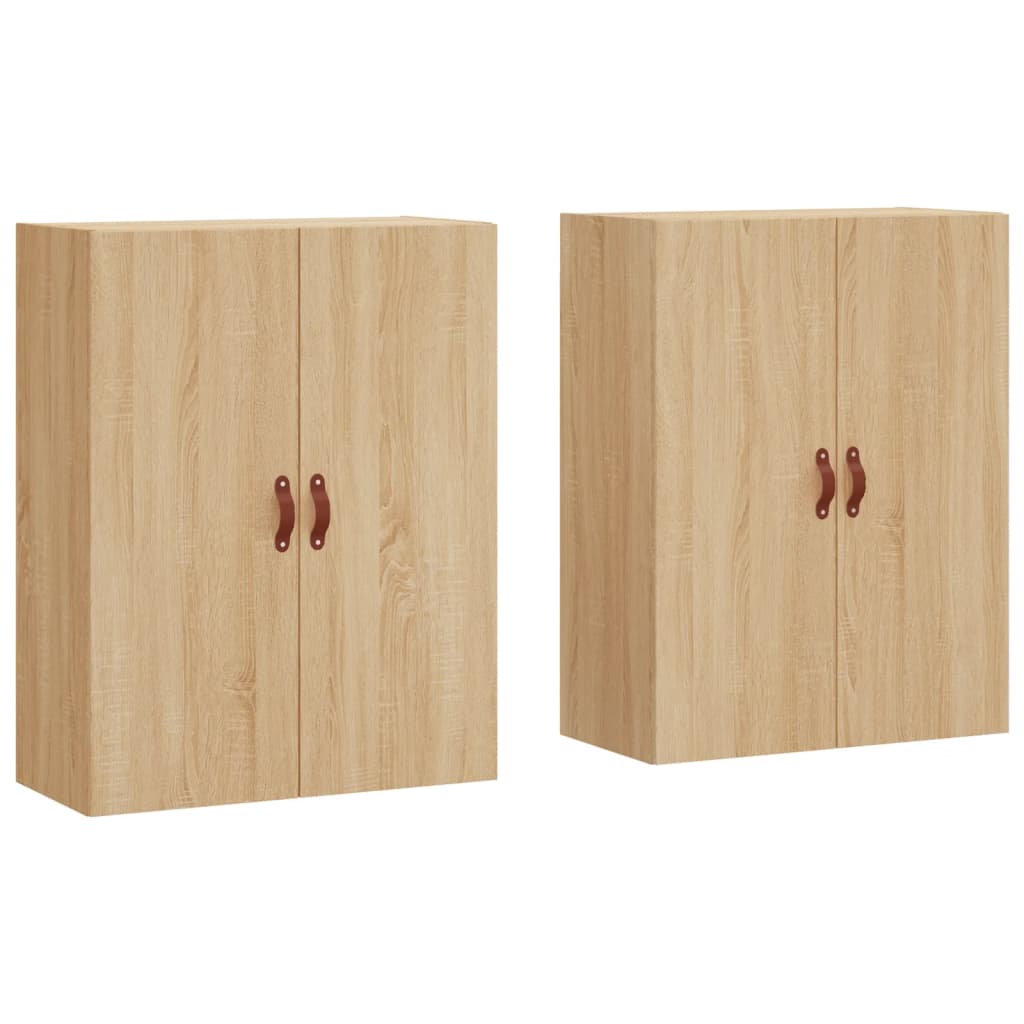 Hangkasten 2 st 69,5x34x90 cm sonoma eikenkleurig