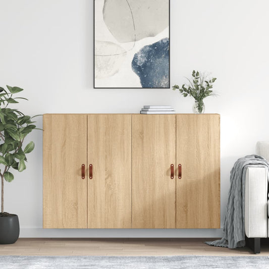 Hangkasten 2 st 69,5x34x90 cm sonoma eikenkleurig