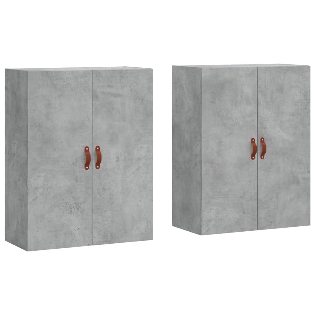Hangkasten 2 st 69,5x34x90 cm betongrijs
