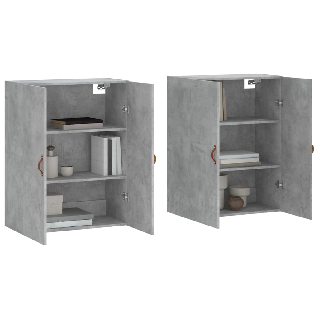 Hangkasten 2 st 69,5x34x90 cm betongrijs