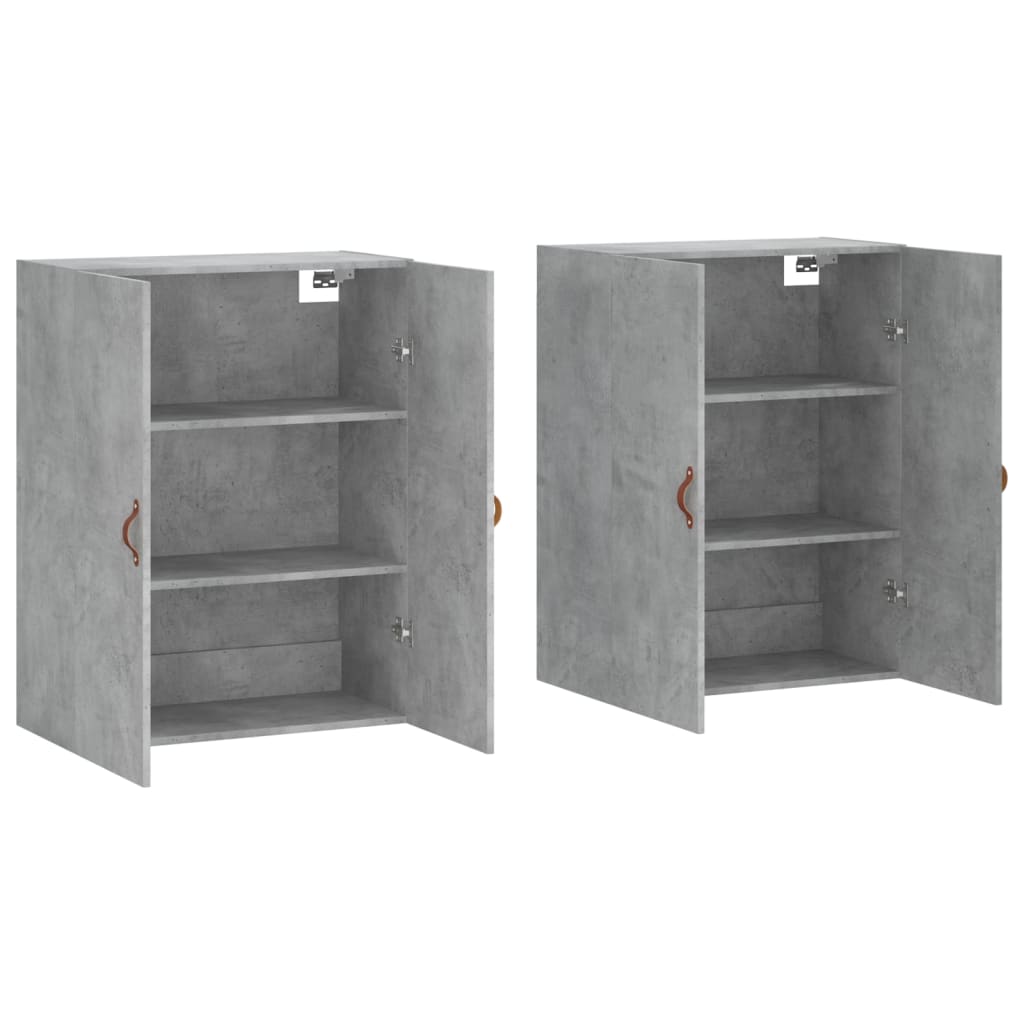 Hangkasten 2 st 69,5x34x90 cm betongrijs