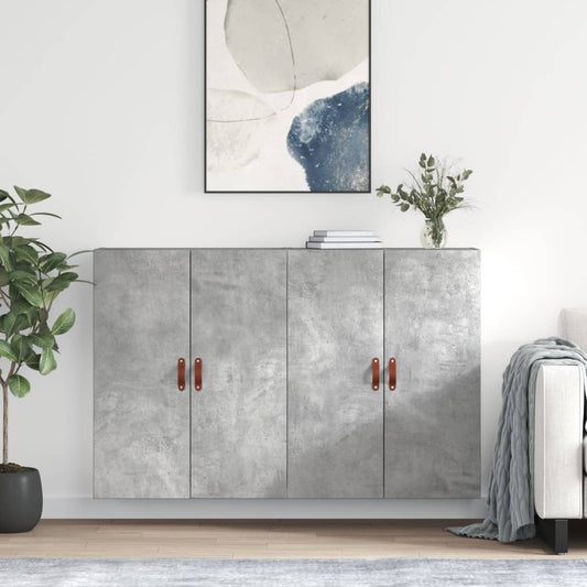 Hangkasten 2 st 69,5x34x90 cm betongrijs