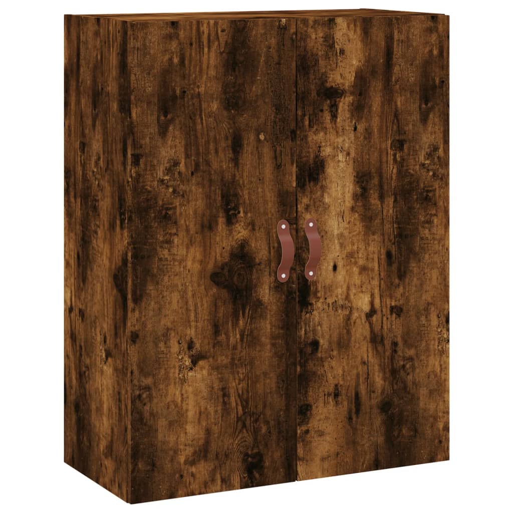 Hangkasten 2 st 69,5x34x90 cm gerookt eikenkleurig