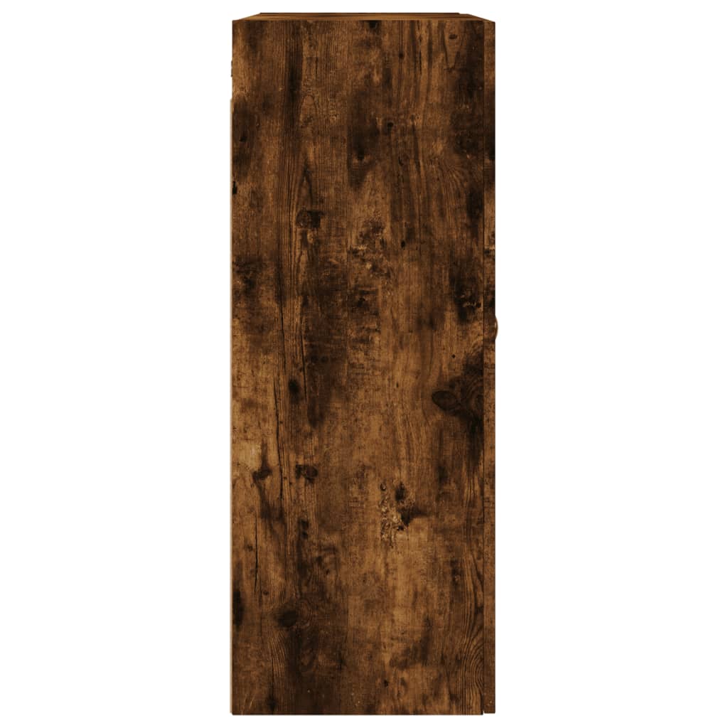 Hangkasten 2 st 69,5x34x90 cm gerookt eikenkleurig
