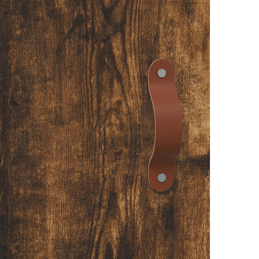 Hangkasten 2 st 69,5x34x90 cm gerookt eikenkleurig