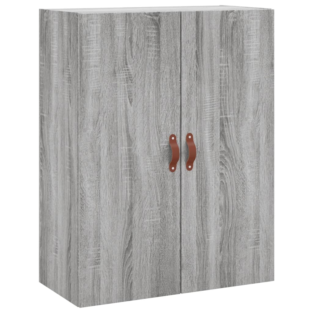 Hangkasten 2 st 69,5x34x90 cm grijs sonoma eikenkleurig