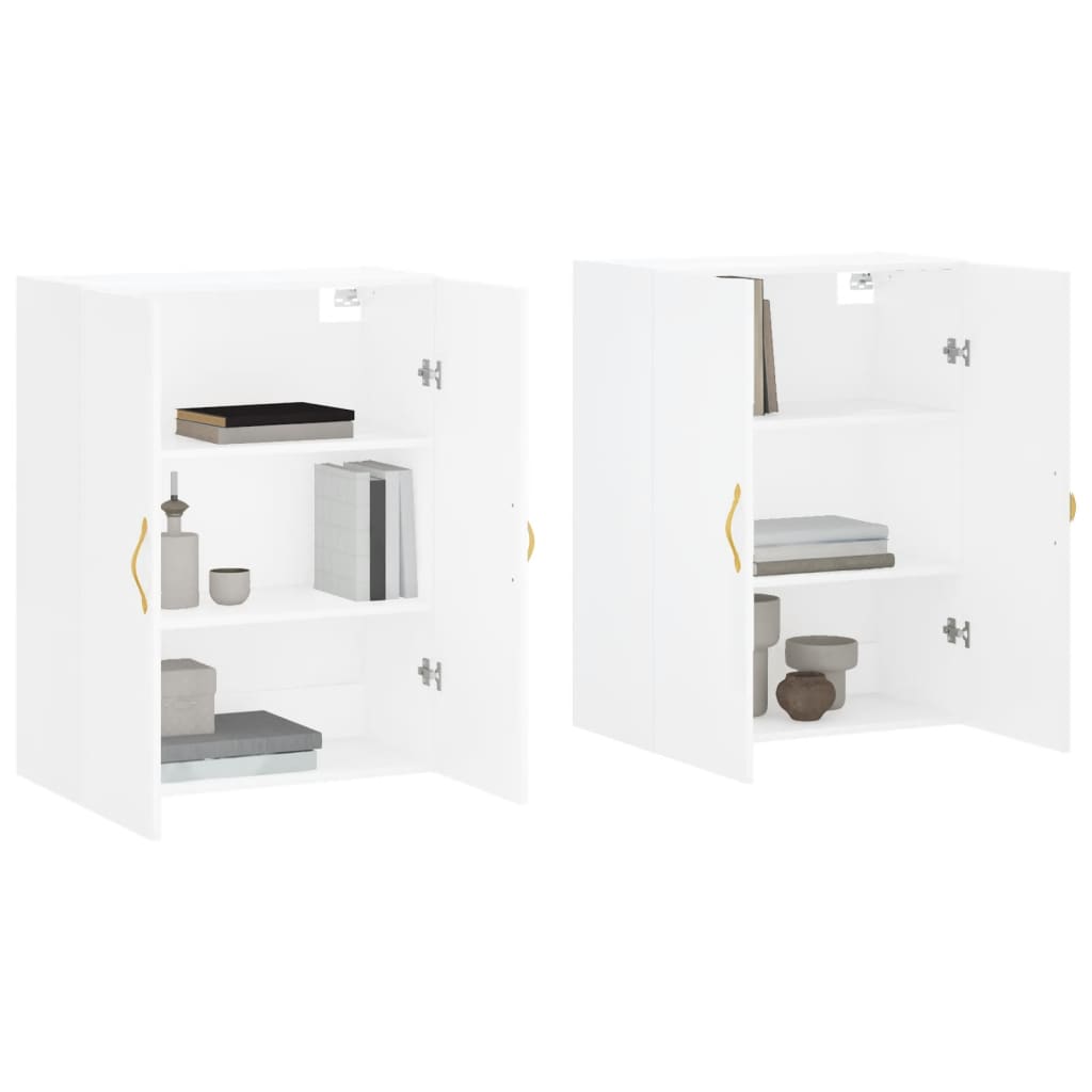 Hangkasten 2 st 69,5x34x90 cm wit