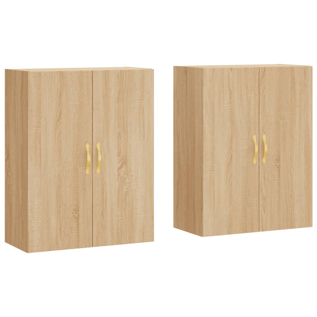 Hangkasten 2 st 69,5x34x90 cm sonoma eikenkleurig