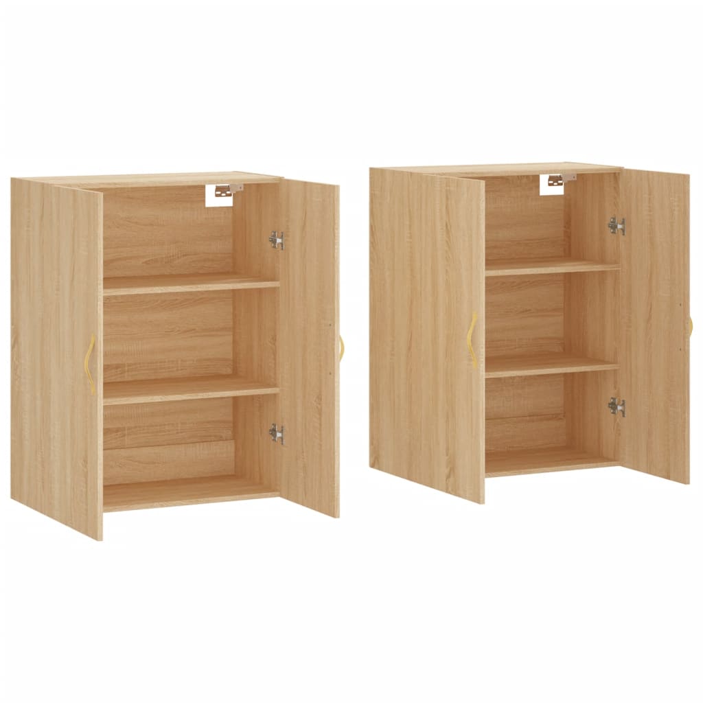 Hangkasten 2 st 69,5x34x90 cm sonoma eikenkleurig