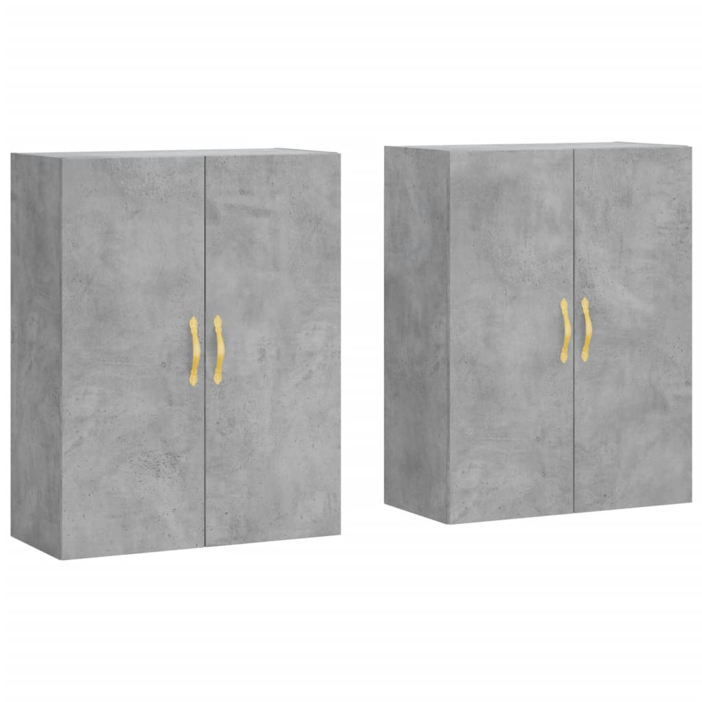 Hangkasten 2 st 69,5x34x90 cm betongrijs