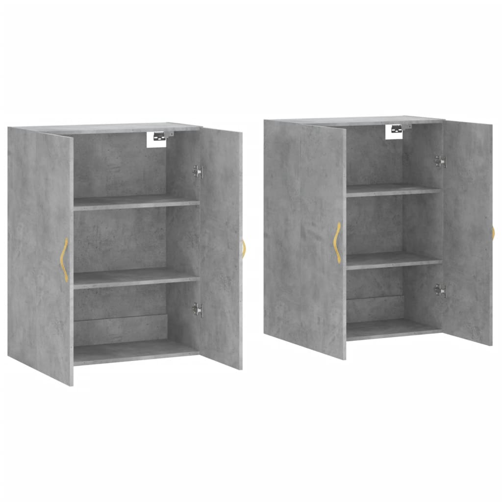 Hangkasten 2 st 69,5x34x90 cm betongrijs