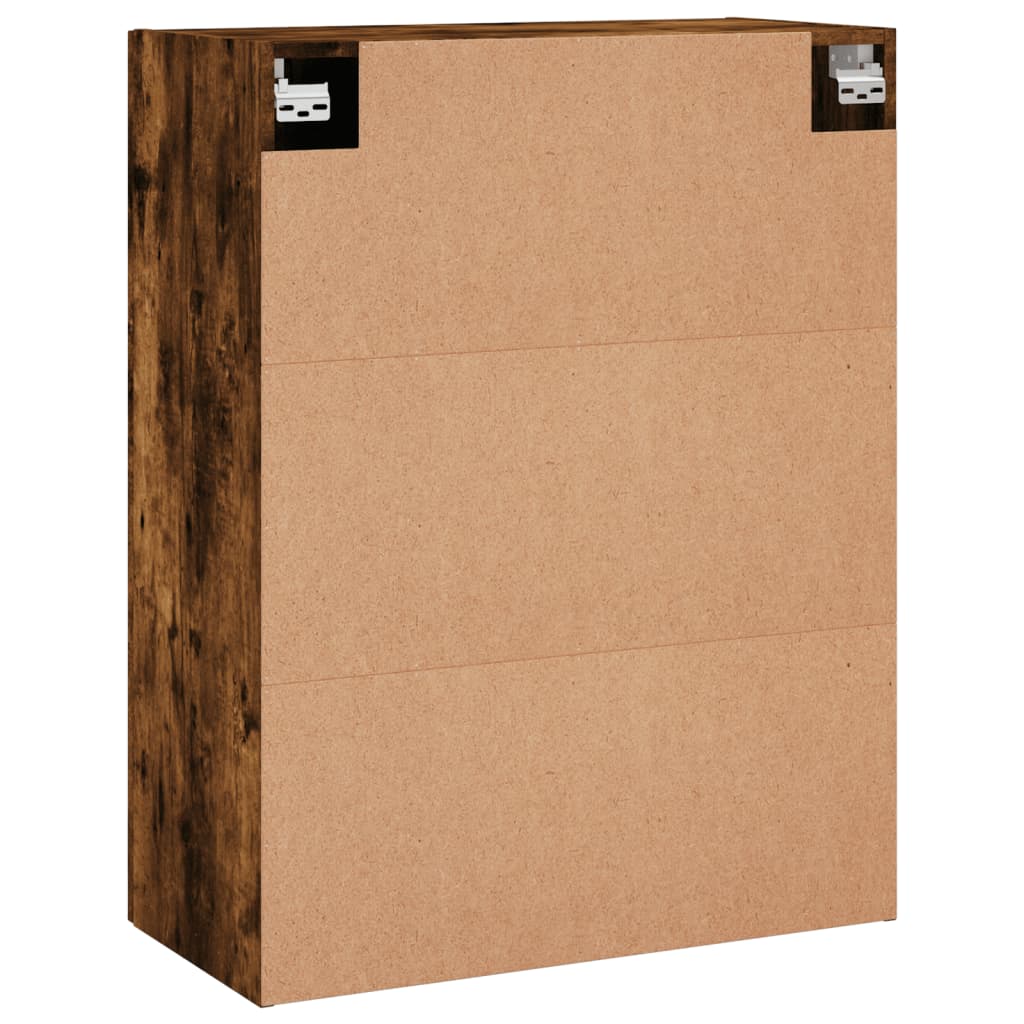 Hangkasten 2 st 69,5x34x90 cm gerookt eikenkleurig